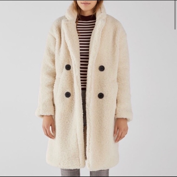 Teddy bear coat bershka Clearance